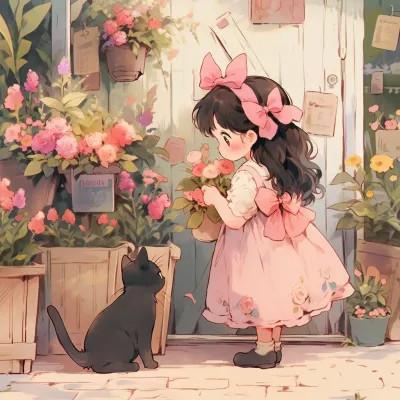 可爱动漫头像图片治愈少女