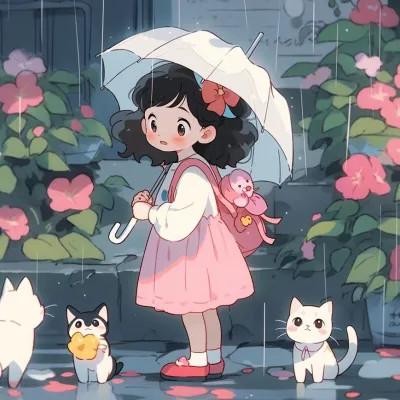 可爱动漫头像图片治愈少女