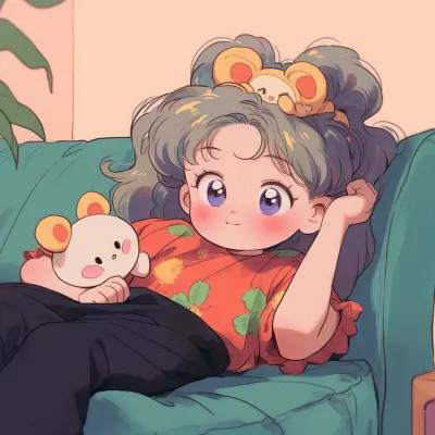 可爱动漫头像图片治愈少女