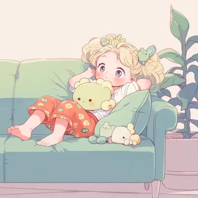 可爱动漫头像图片治愈少女