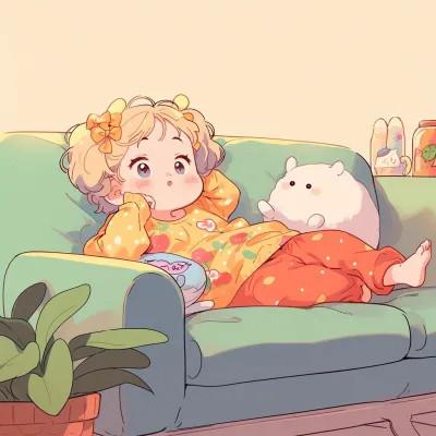 可爱动漫头像图片治愈少女