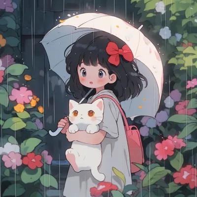可爱动漫头像图片治愈少女