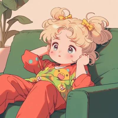 可爱动漫头像图片治愈少女