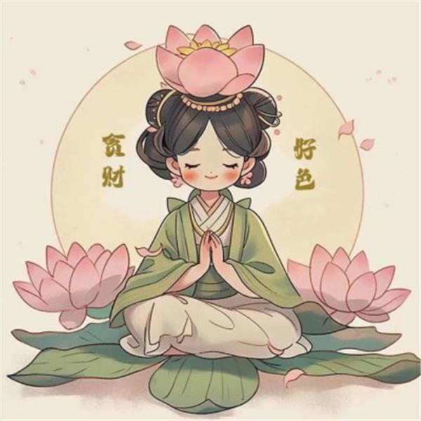 精致清新脱俗的佛系女生动漫头像图片