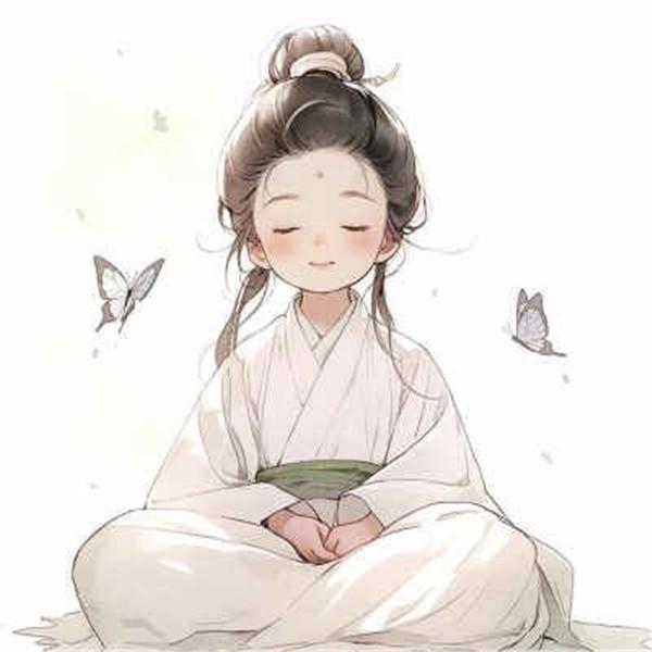 精致清新脱俗的佛系女生动漫头像图片