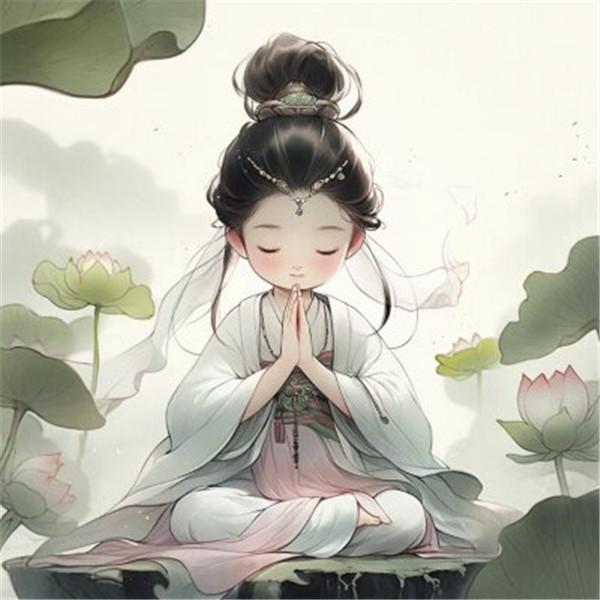 精致清新脱俗的佛系女生动漫头像图片