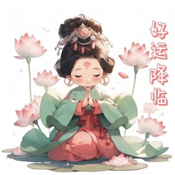 精致清新脱俗的佛系女生动漫头像图片