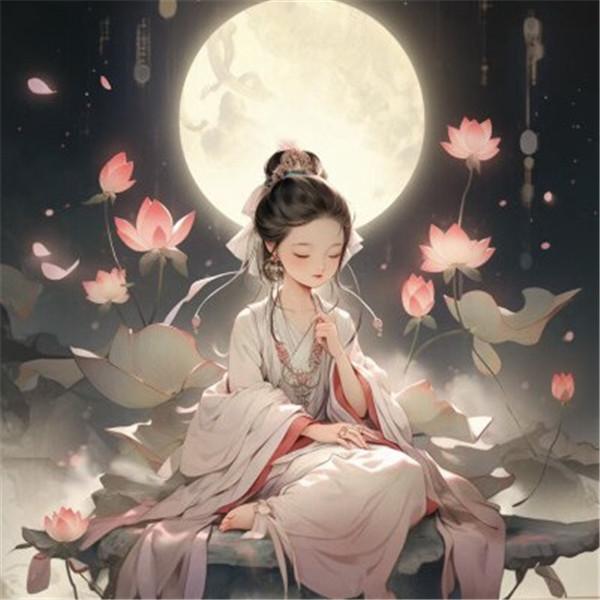 精致清新脱俗的佛系女生动漫头像图片