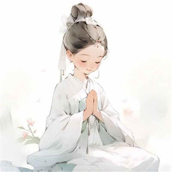 精致清新脱俗的佛系女生动漫头像图片