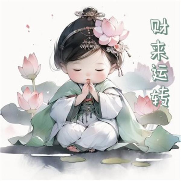 精致清新脱俗的佛系女生动漫头像图片