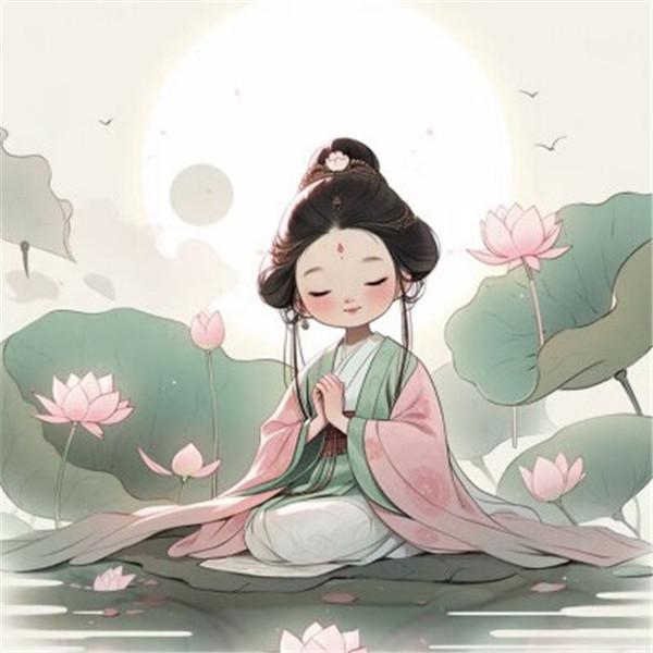 精致清新脱俗的佛系女生动漫头像图片