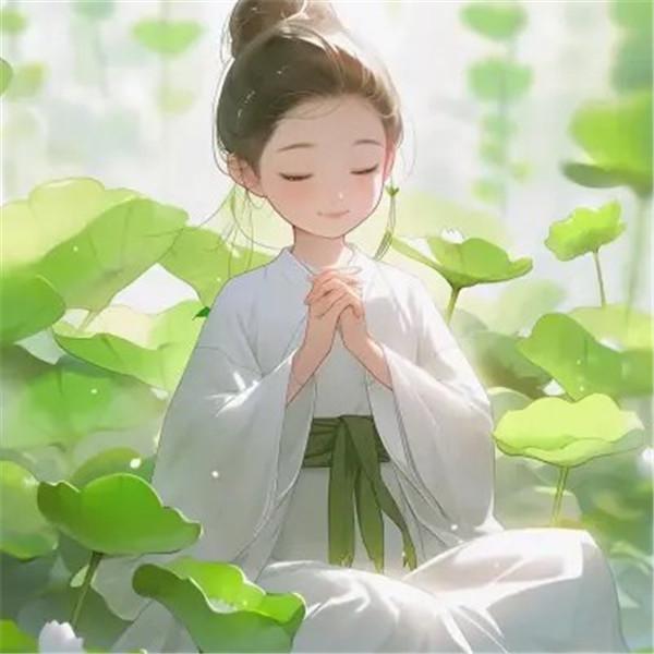 精致清新脱俗的佛系女生动漫头像图片