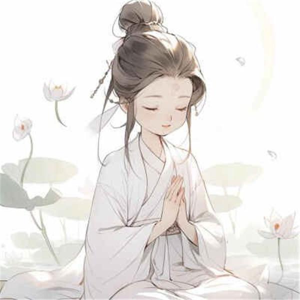 精致清新脱俗的佛系女生动漫头像图片