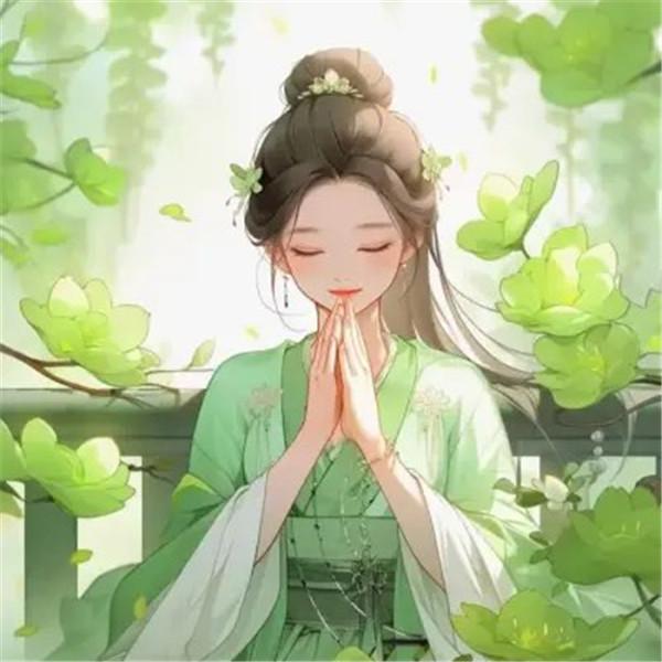 精致清新脱俗的佛系女生动漫头像图片