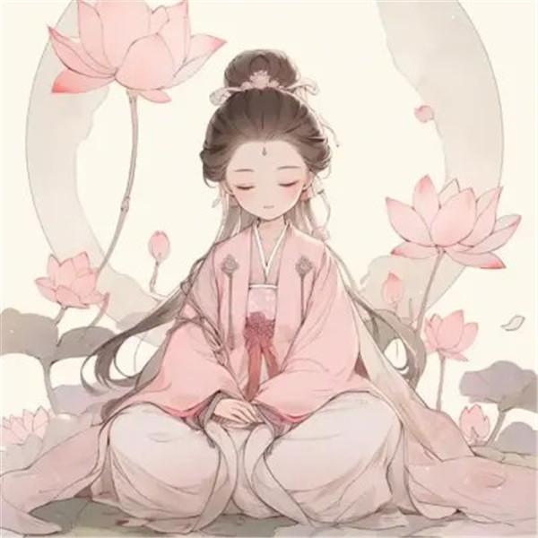 精致清新脱俗的佛系女生动漫头像图片