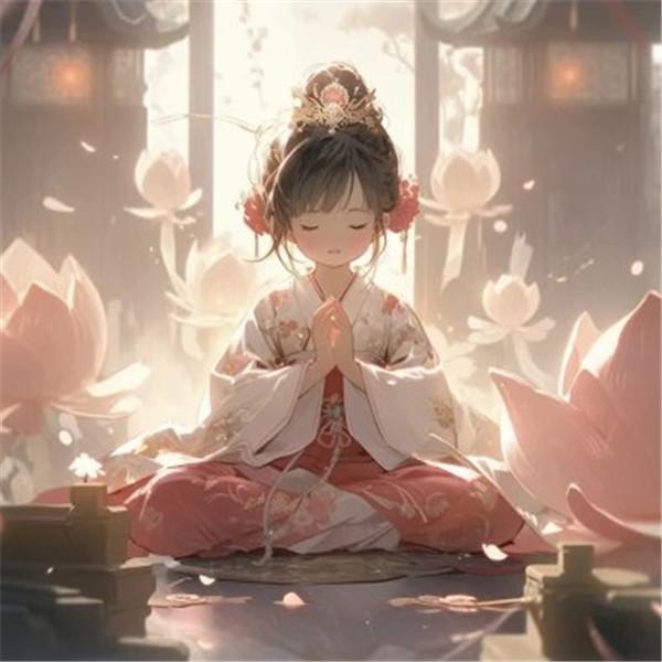 精致清新脱俗的佛系女生动漫头像图片