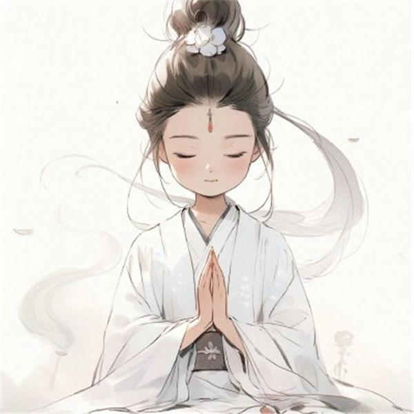 精致清新脱俗的佛系女生动漫头像图片