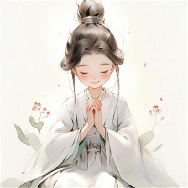 精致清新脱俗的佛系女生动漫头像图片