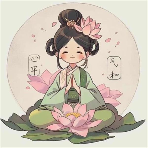 精致清新脱俗的佛系女生动漫头像图片