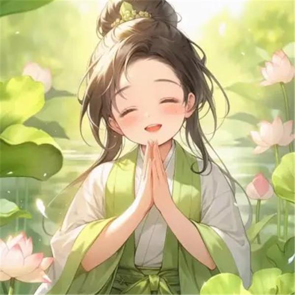 精致清新脱俗的佛系女生动漫头像图片