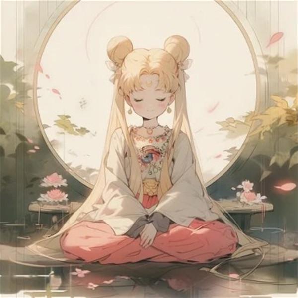 精致清新脱俗的佛系女生动漫头像图片
