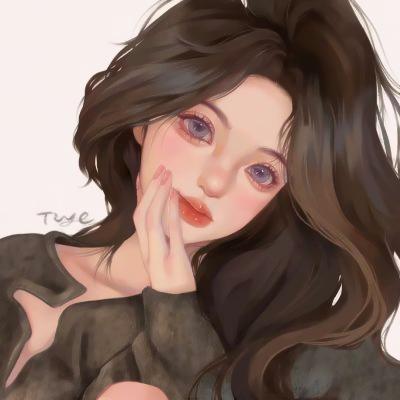 高清唯美手绘头像女生图片