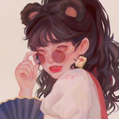 高清唯美手绘头像女生图片
