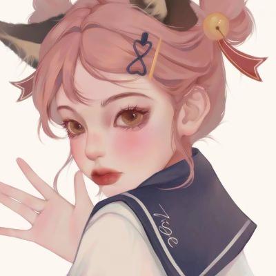 高清唯美手绘头像女生图片