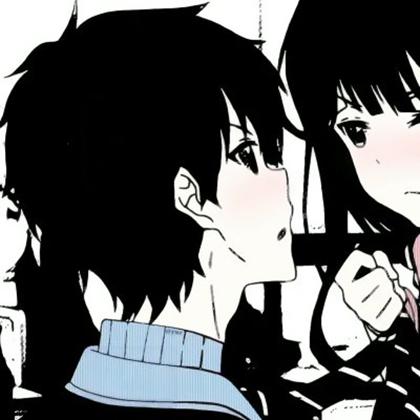 漫画风情侣头像一左一右真爱图片