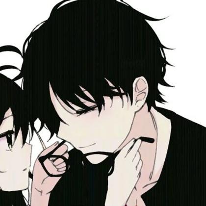 漫画风情侣头像一左一右真爱图片