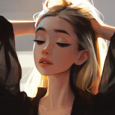 动漫女生头像高级质感手绘高清图片