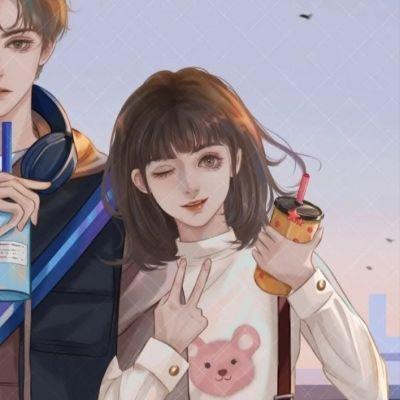 优质神仙情头手绘,高清好看的情头手绘一男一女神仙颜值图片