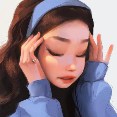 动漫女生头像高级质感手绘高清图片