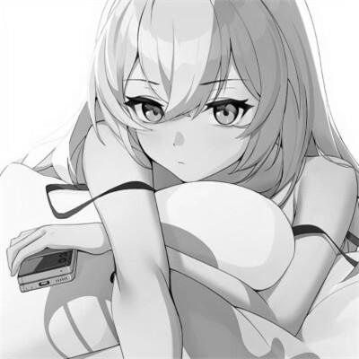 精选黑白动漫女头图片