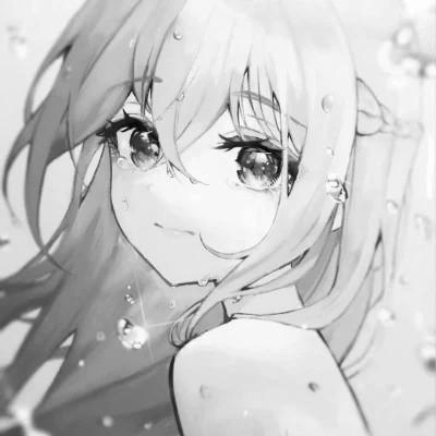 精选黑白动漫女头图片