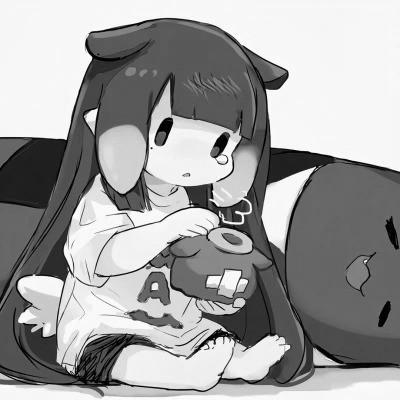 精选黑白动漫女头图片