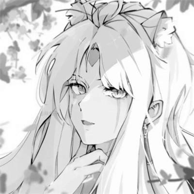 精选黑白动漫女头图片