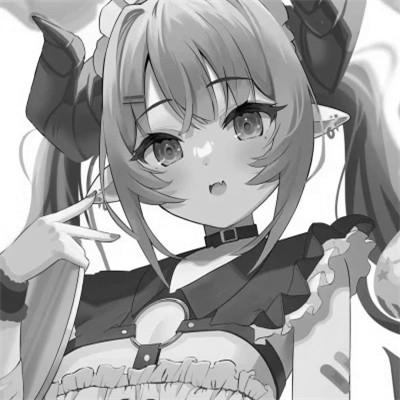 精选黑白动漫女头图片