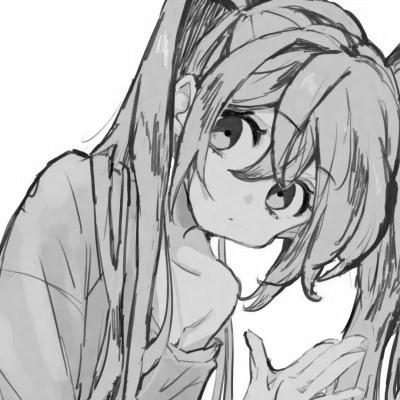 精选黑白动漫女头图片