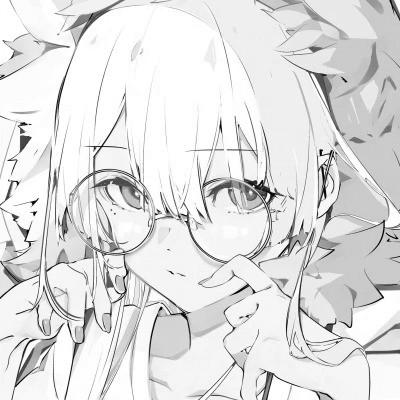 精选黑白动漫女头图片