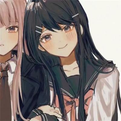 闺蜜百合cp头像一左一右，攻受分明女女CP