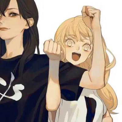 闺蜜百合cp头像一左一右，攻受分明女女CP