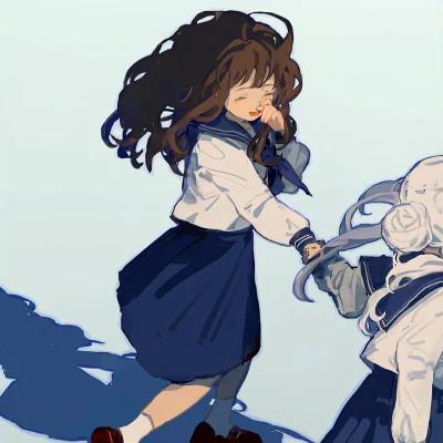 闺蜜百合cp头像一左一右，攻受分明女女CP