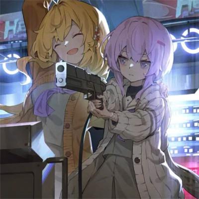 闺蜜百合cp头像一左一右，攻受分明女女CP