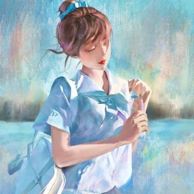 女生插画小众风头像,高清很小众却很惊艳的插画女生头像图片