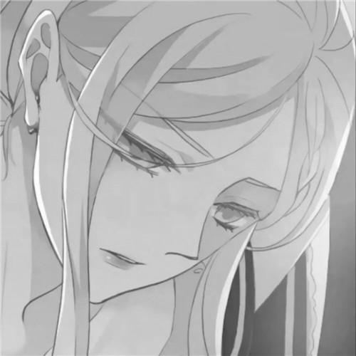 韩系女生头像漫画黑白高清图片