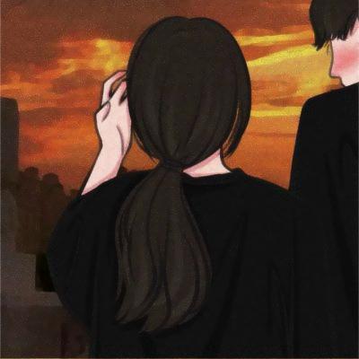 超甜情侣头像手绘高级唯美浪漫甜蜜图片