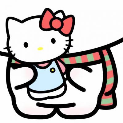 hellokitty动漫情头 可爱一左一右的高清凯蒂猫情侣头像图片