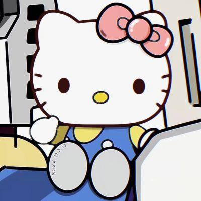 hellokitty动漫情头 可爱一左一右的高清凯蒂猫情侣头像图片