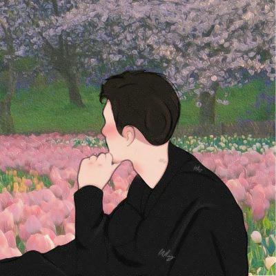 情侣头像手绘图一对,高清浪漫的情侣头像手绘简约一对两张图片